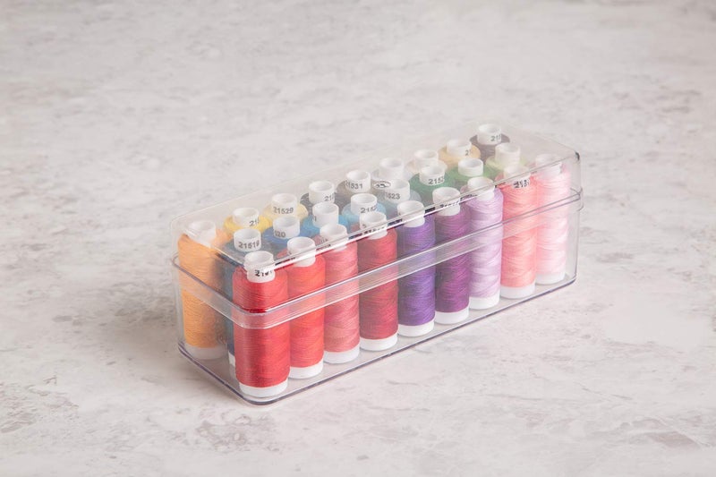 Connecting Threads 100% Cotton Essential Thread Set - 26 Spools 220 Yards Each with Carrier - Image 4